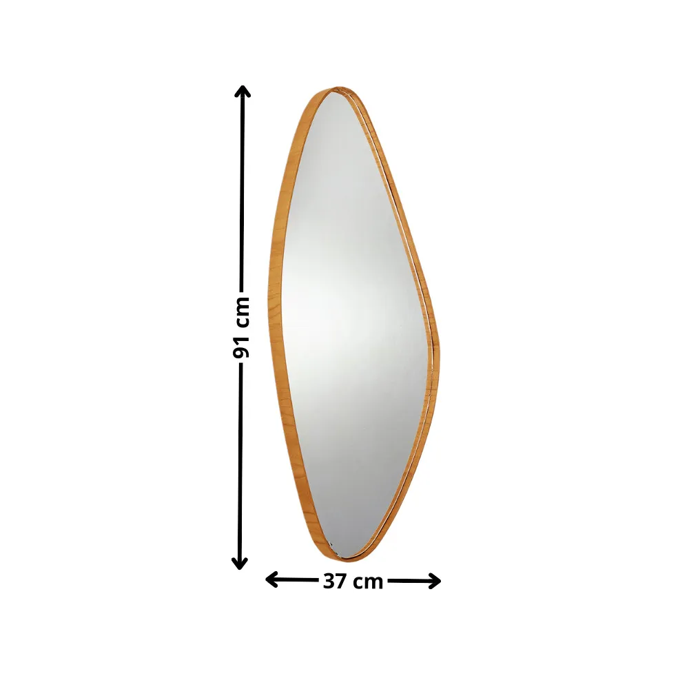 Espelho Decorativo Orgânico Aura 37x91cm Moderna Mobília - imagem 3