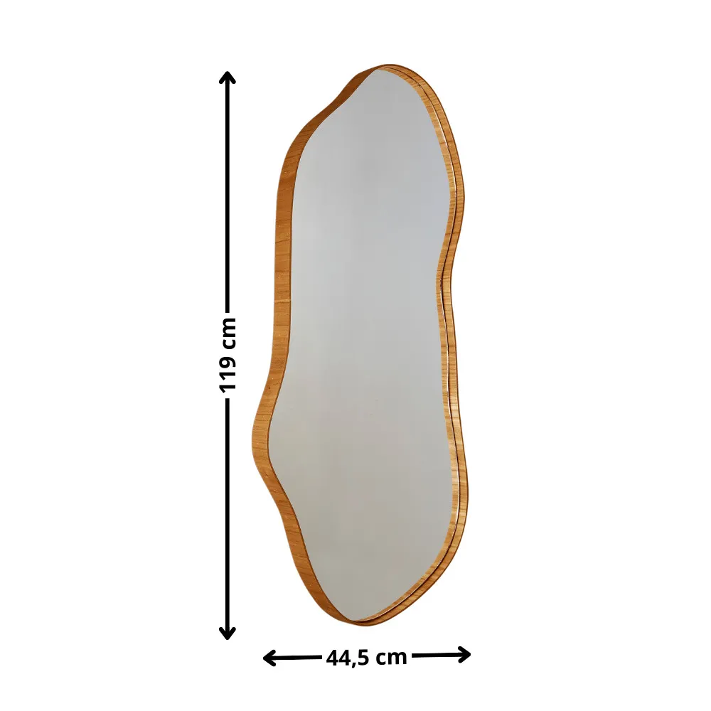 Espelho Decorativo Orgânico Aura 44x119cm Moderna Mobília - imagem 5