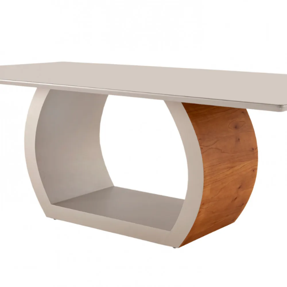 Mesa para Sala de Jantar Ellis 220cm em Madeira com Vidro Moderna Mobília - imagem 6