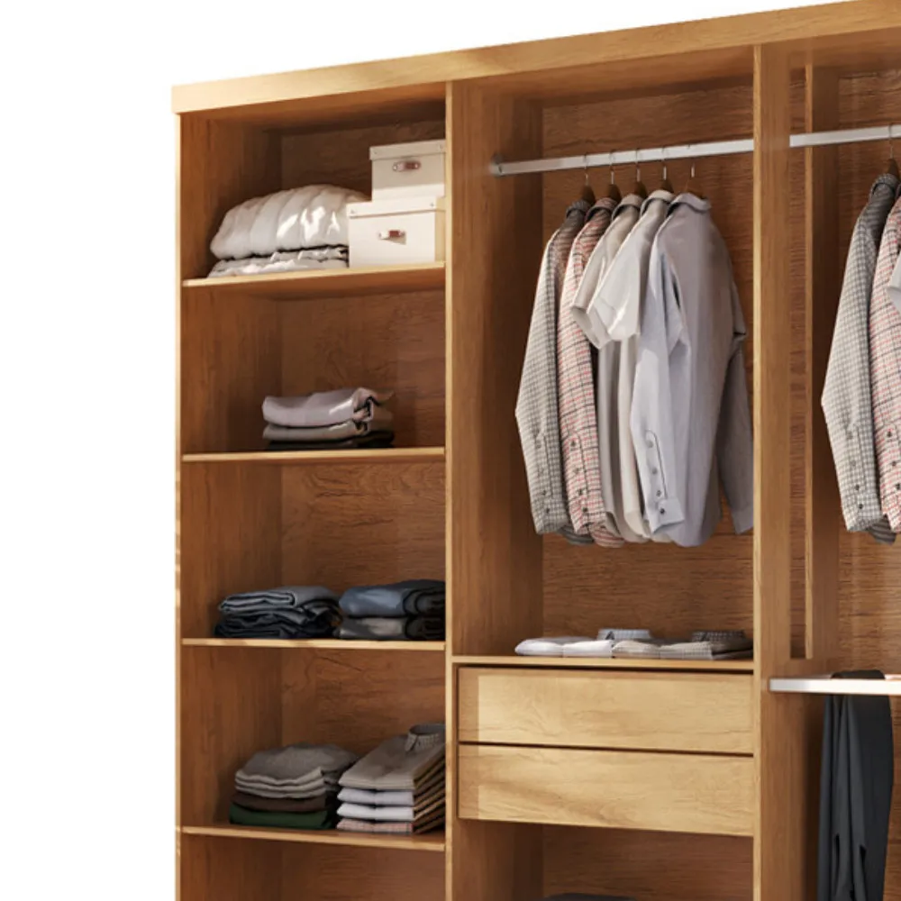 Closet Casal Hera 2 Gavetas 5 Prateleiras MDF Rufato - imagem 2