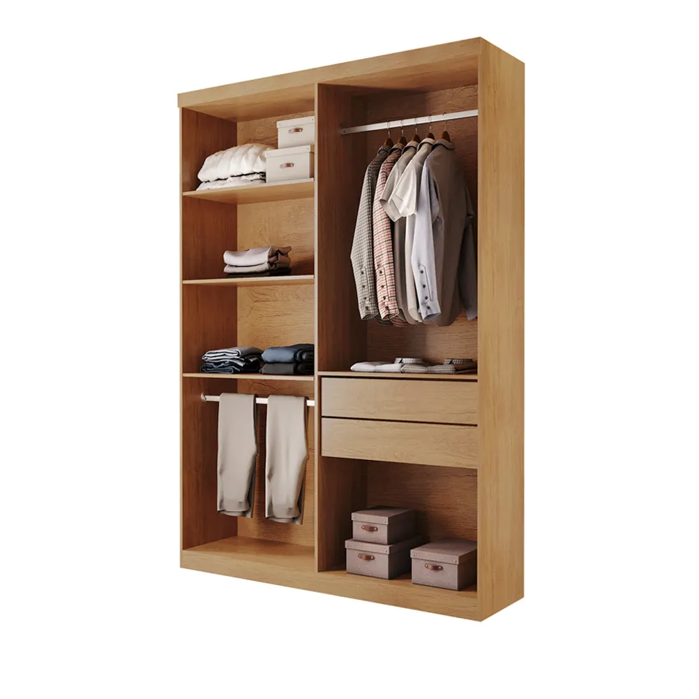 Closet Solteiro Hera 2 Gavetas 4 Prateleiras MDF Rufato - imagem 3