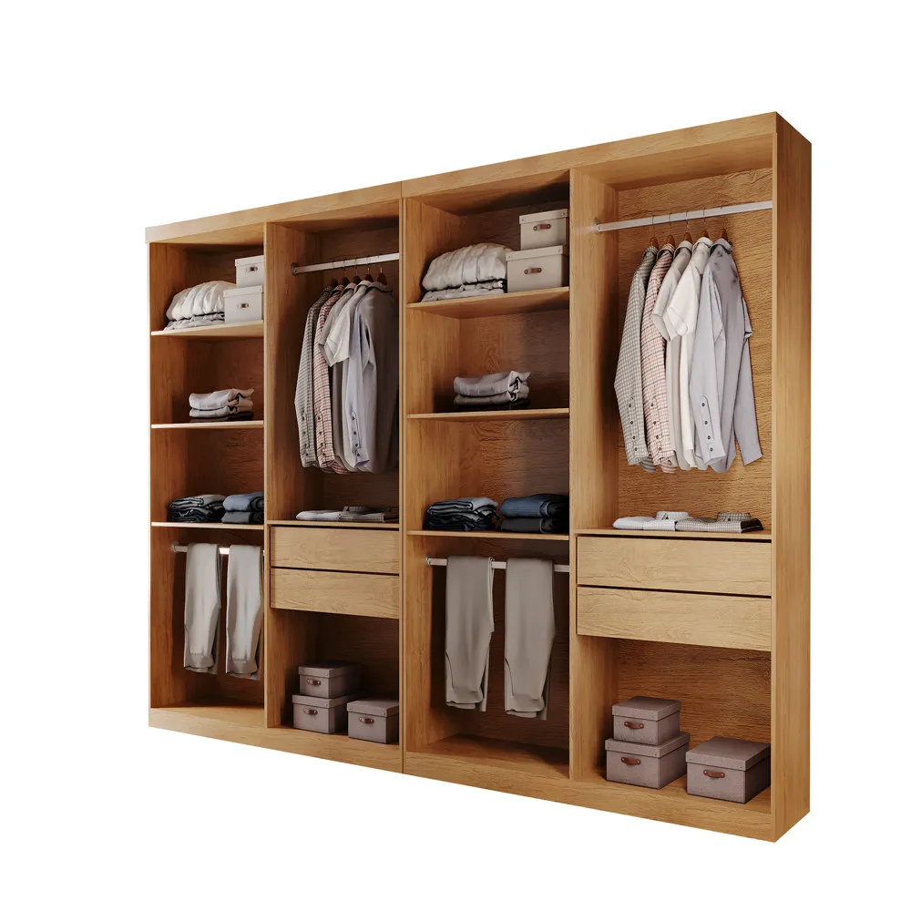 Closet Solteiro Hera Premium 4 Gavetas 8 Prateleiras MDF Rufato - imagem 4