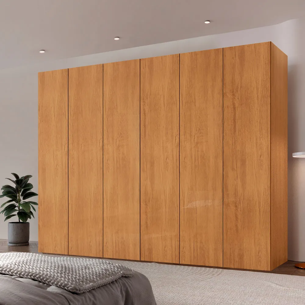 Guarda Roupa Casal Coliseu 100 MDF 6 Portas e 6 Gavetas Moderna Mobília - imagem 4