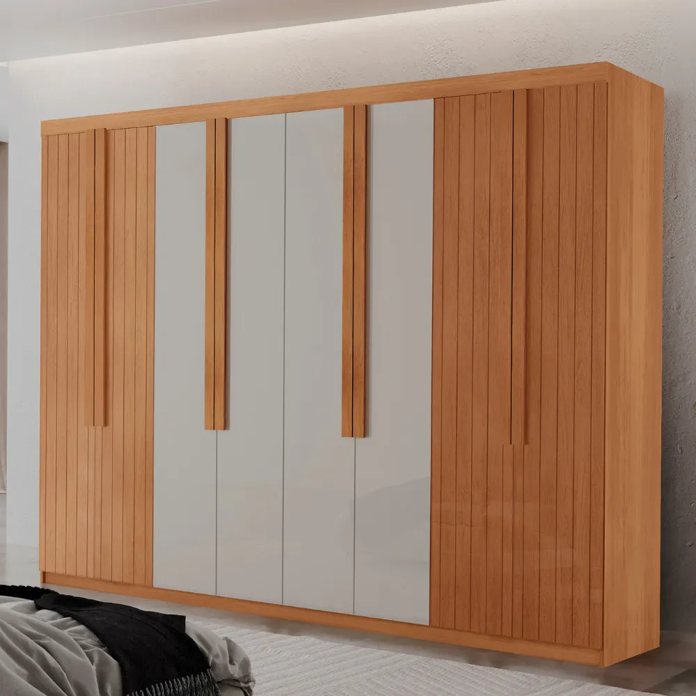Guarda Roupa Casal Everest 100 MDF 10 Portas e 10 Cabideiros
