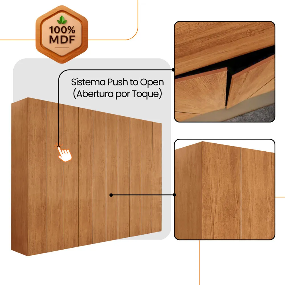 Guarda Roupa Casal Everest 100 MDF 10 Portas e 10 Cabideiros - imagem 4
